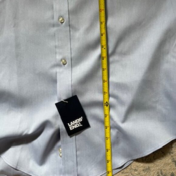 🧡3/15 NWOT Lands' End Outfitters No Iron Pinpoint Oxford Shirt Men's 16x33 - Picture 8 of 8